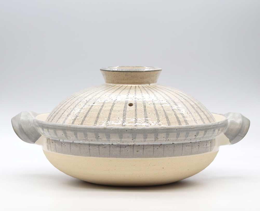 NAGATANIEN IGA Donabe 3-5 People 30.5cm TOKUSA Pattern Clay Pot
