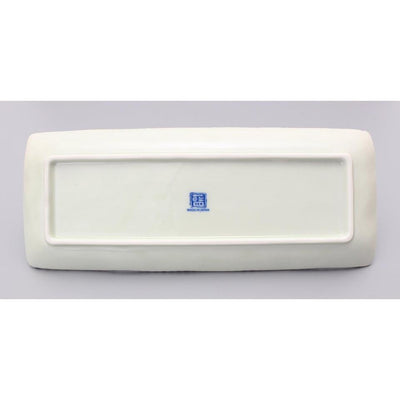 Mino Ware 28x11cm Ceramic Sushi/Sashimi Plate Rectangle TOKUSA Lines