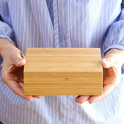 Japanese Wooden Bento Box Natural Bamboo 500ml Red