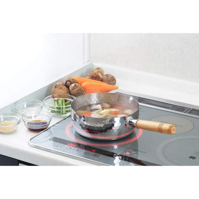 Japanese YUKIHIRA Pot 20cm Stainless Steel Gas/Induction