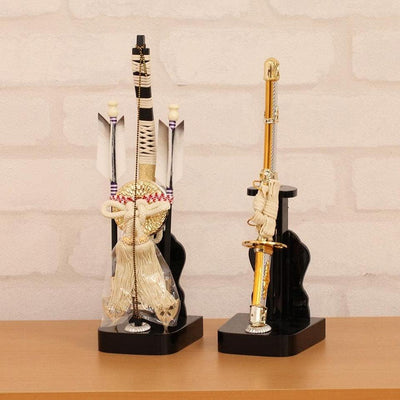 Kabuto Display Boys Ceremony Compact Wooden Box