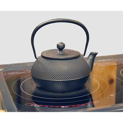 IWACHU 0.9L Tetsubin Cast Iron Kettle Round ARARE "Hailstone Pattern"