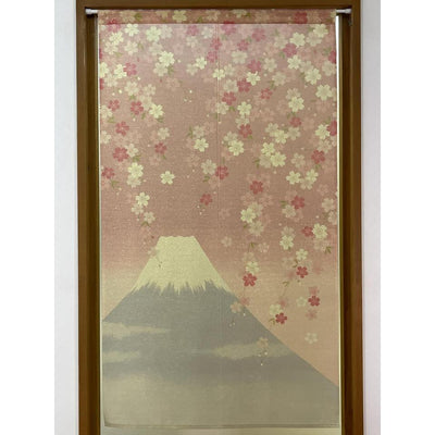 NOREN Japanese Doorway Curtain UKIYOE Correction Golden Threads