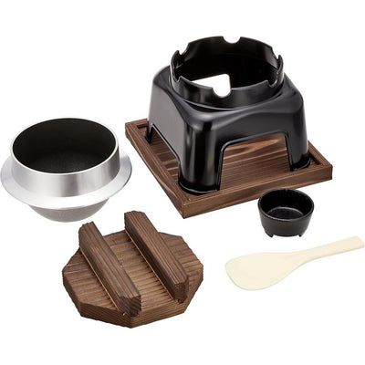 Kama Meshi Set 1-Go Table Top Rice Pot Fluorinated Finish