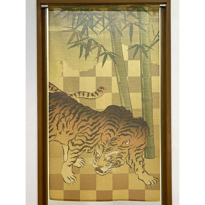 NOREN Japanese Doorway Curtain UKIYOE Correction Golden Threads