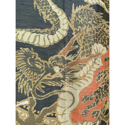 NOREN Japanese Doorway Curtain UKIYOE Correction Golden Threads
