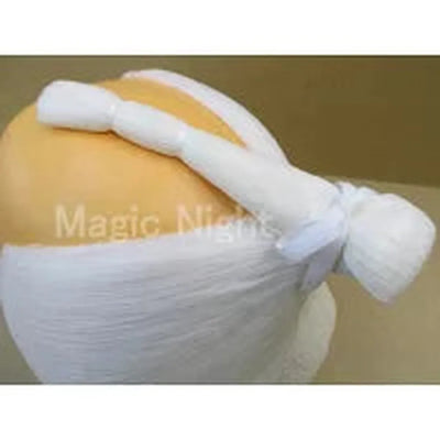 Samurai Wig Gray/White Hair