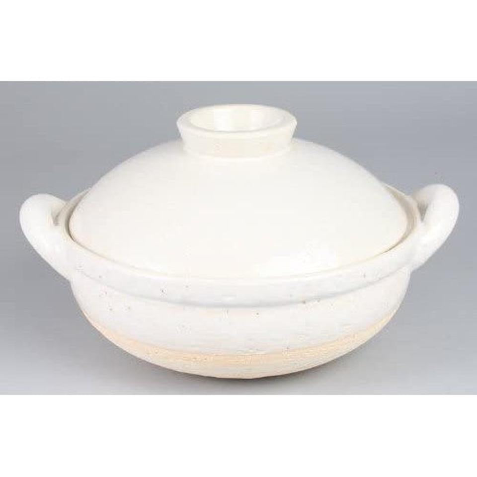 NAGATANIEN Steam Donabe Clay Pot Large 31cm White