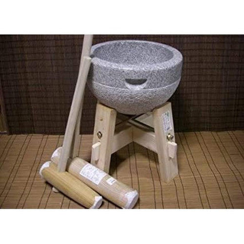 3-Sho Mikage Stone Mochitsuki Usu Set/Rice Cake Pounding Mortar & Small Pestles