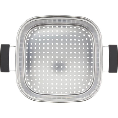 27x27cm Stainless Steel 2-Stage Steamer Gas/Induction Square