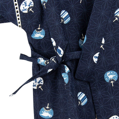 Kid's Jinbei 100cm-150cm Boys Uchiwa Navy Blue