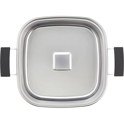 27x27cm Stainless Steel 2-Stage Steamer Gas/Induction Square