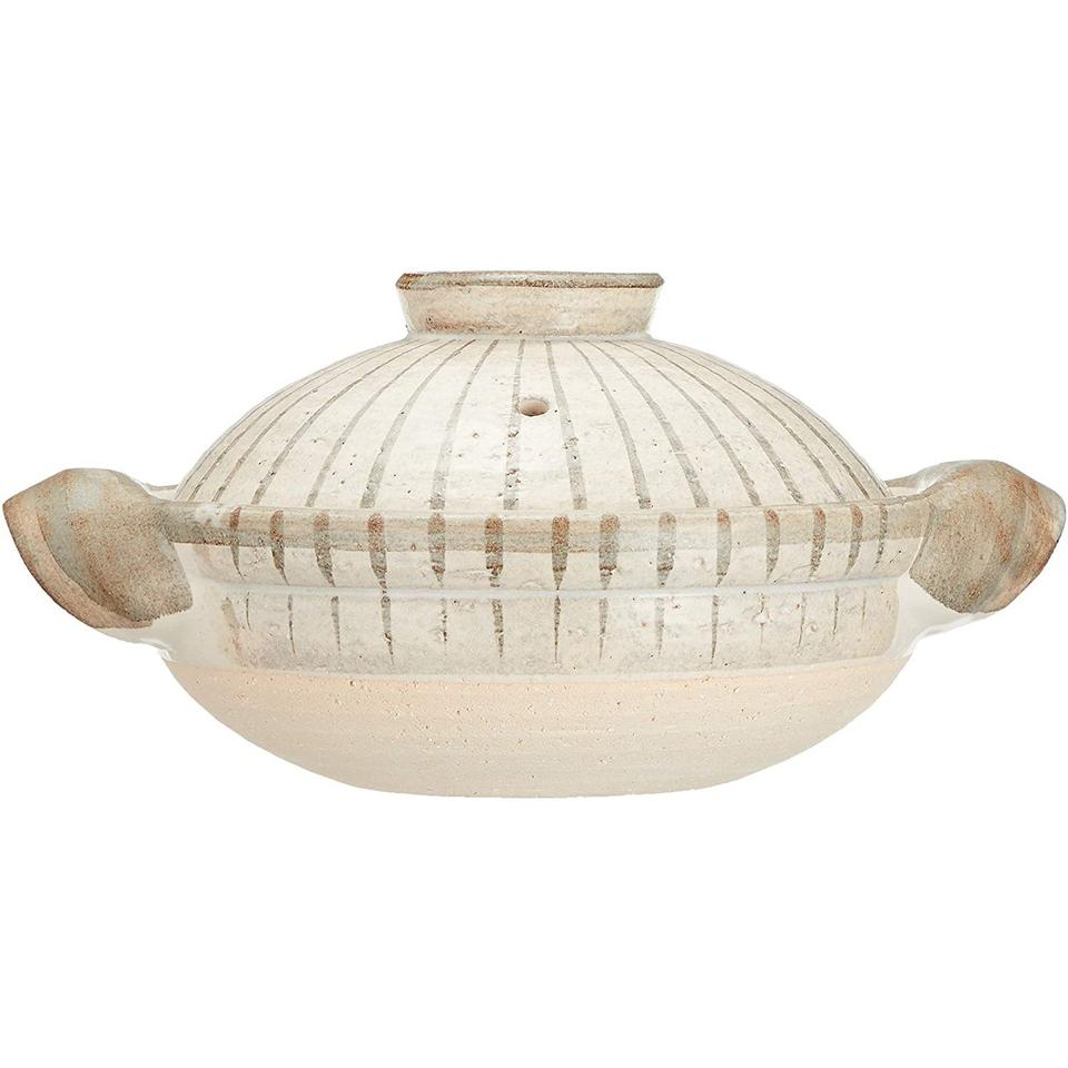 NAGATANIEN IGA Donabe Clay Pot Personal Size 20.5cm 1-2 People