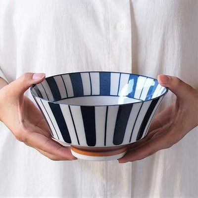 Set of 5 Mino Ware Japanese Traditional Desinged Noodle Bowl