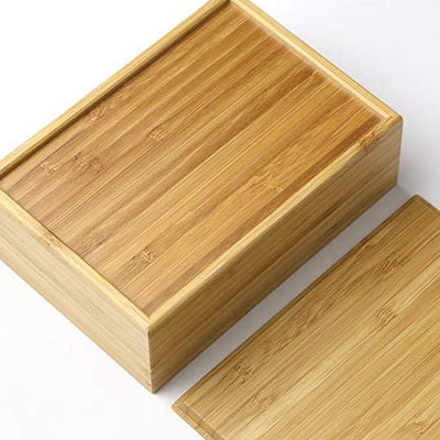 Japanese Wooden Bento Box Natural Bamboo 500ml Black