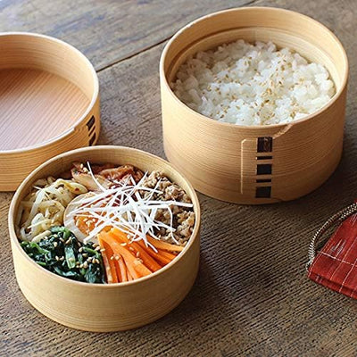 2-Stage Magewappa Bento Box Akita Cedar Wooden Lunch Box