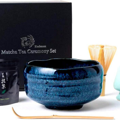 Matcha Ceremony Full Set RURI Navy Blue Made in Japan