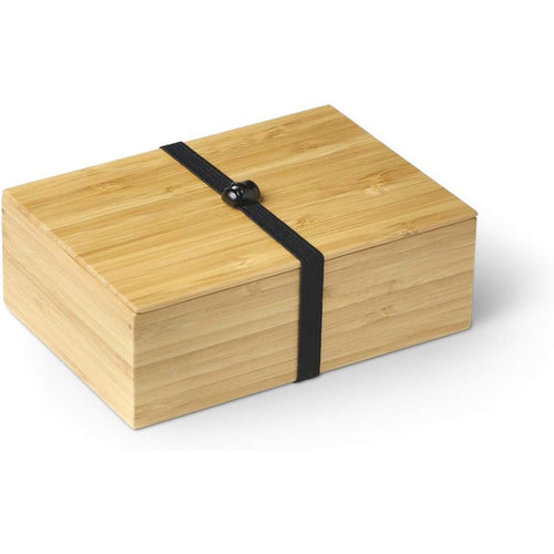 Japanese Wooden Bento Box Natural Bamboo 500ml Black