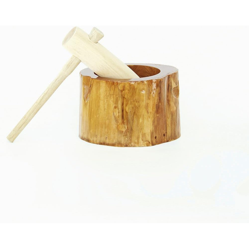 8-Go Mini Wooden Mochitsuki Usu Set w/Kine Pounding Rice Cake