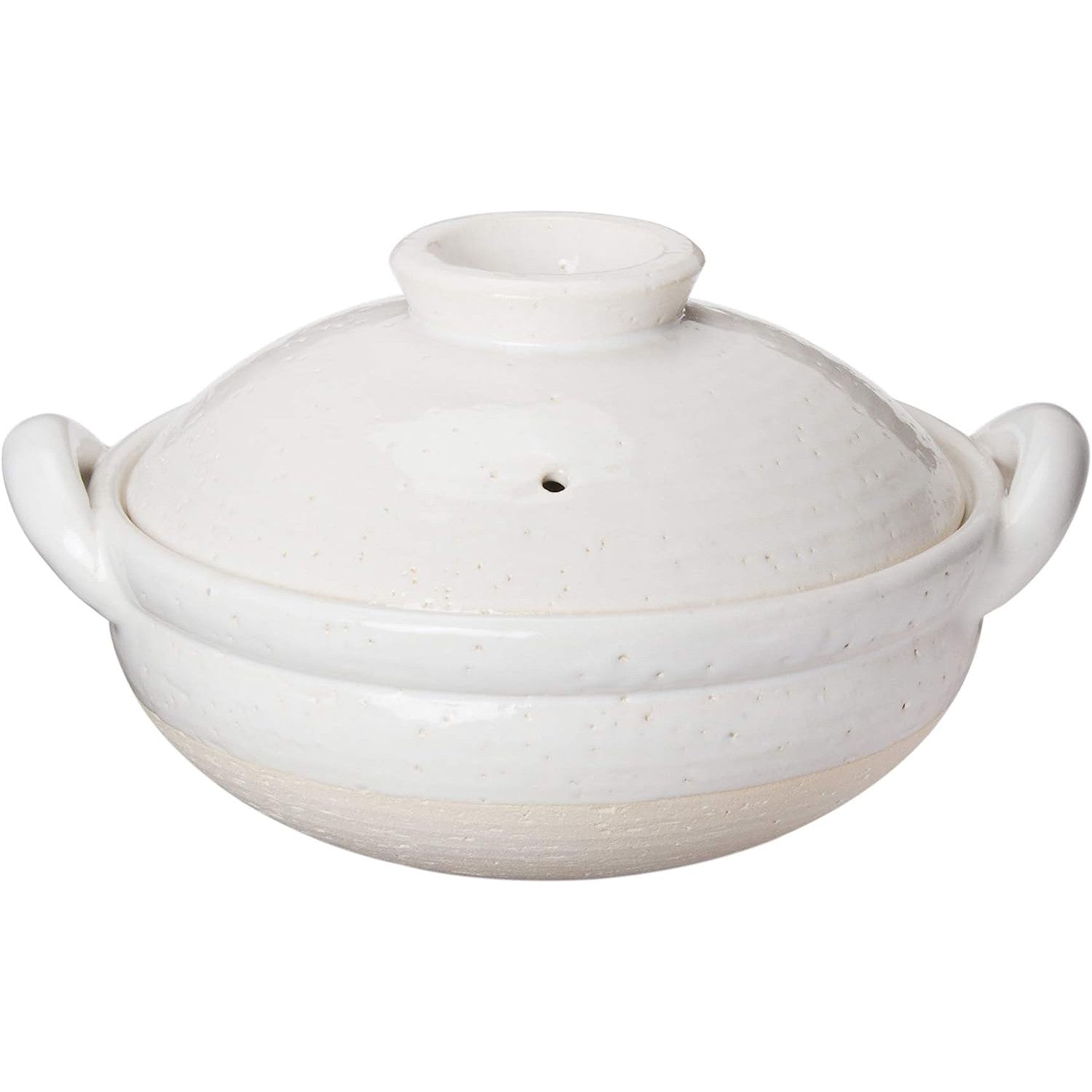 NAGATANIEN Steam Donabe 2-4 People 27cm White Clay Pot