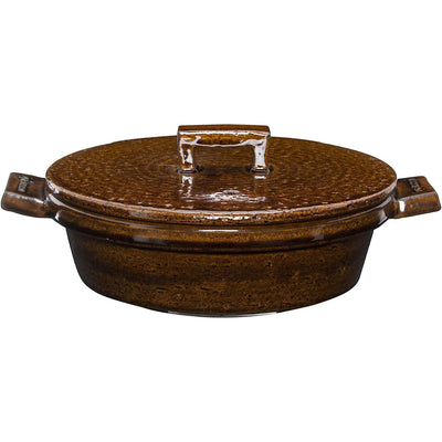 NAGATANIEN Bistro Donabe 2-3 People 23cm Clay Pot AME Brown