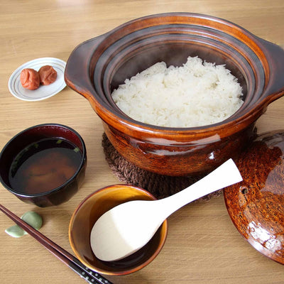 AIKA+NAGATANIEN KAMADO SAN 3-Rice Cup Donabe Rice Cooker Clay Pot Stylish AME