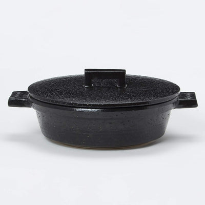 NAGATANIEN Bistro Donabe 2-3 People 23cm Clay Pot Black