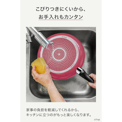 T-fal Non-stick Frying Pan 24cm 1-2ppl Red