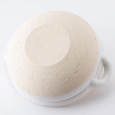 NAGATANIEN Steam Donabe 2-4 People 27cm White Clay Pot