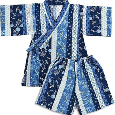 Kid's Jinbei 100cm-150cm Boys Dragonfly Blue