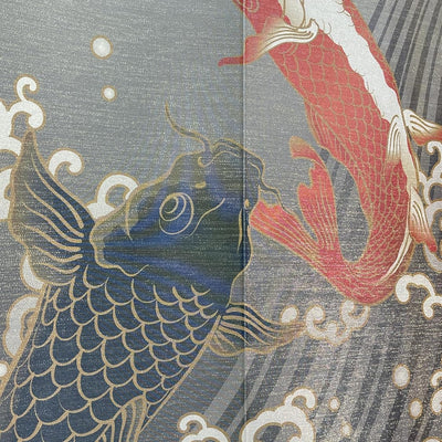 NOREN Japanese Doorway Curtain UKIYOE Correction Golden Threads