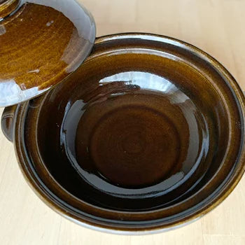 NAGATANIEN IGA Donabe Personal Size 19cm Brown Clay Pot