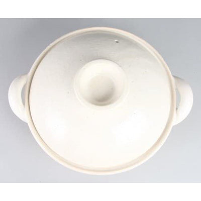 NAGATANIEN Steam Donabe Clay Pot Large 31cm White 