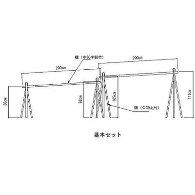 2x2m Artificial Bamboo Set for Nagashi Somen Flowing Noddle Soba w/stand 