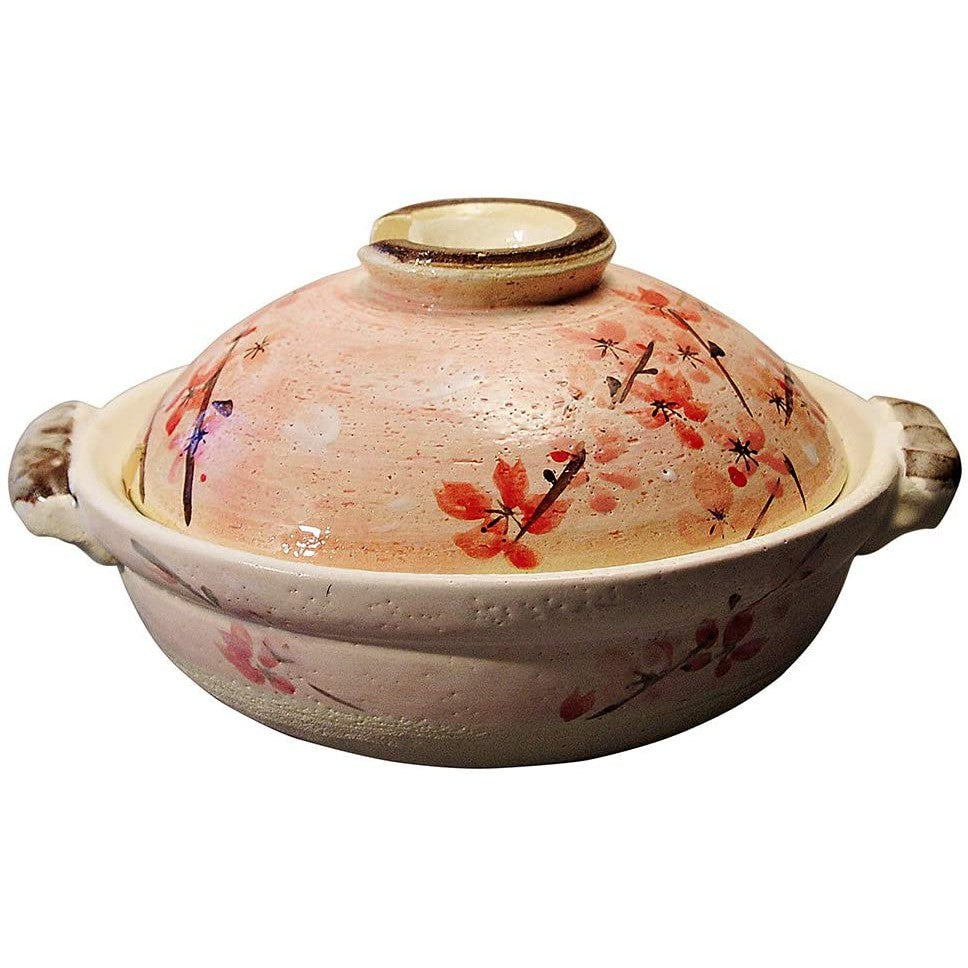 Banko Ware Donabe Pot for 1-2ppl Sakura Cherry Blossom 