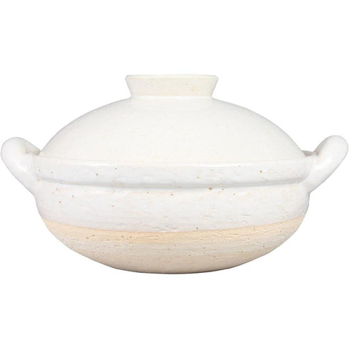 NAGATANIEN Steam Donabe Clay Pot Large 31cm White 
