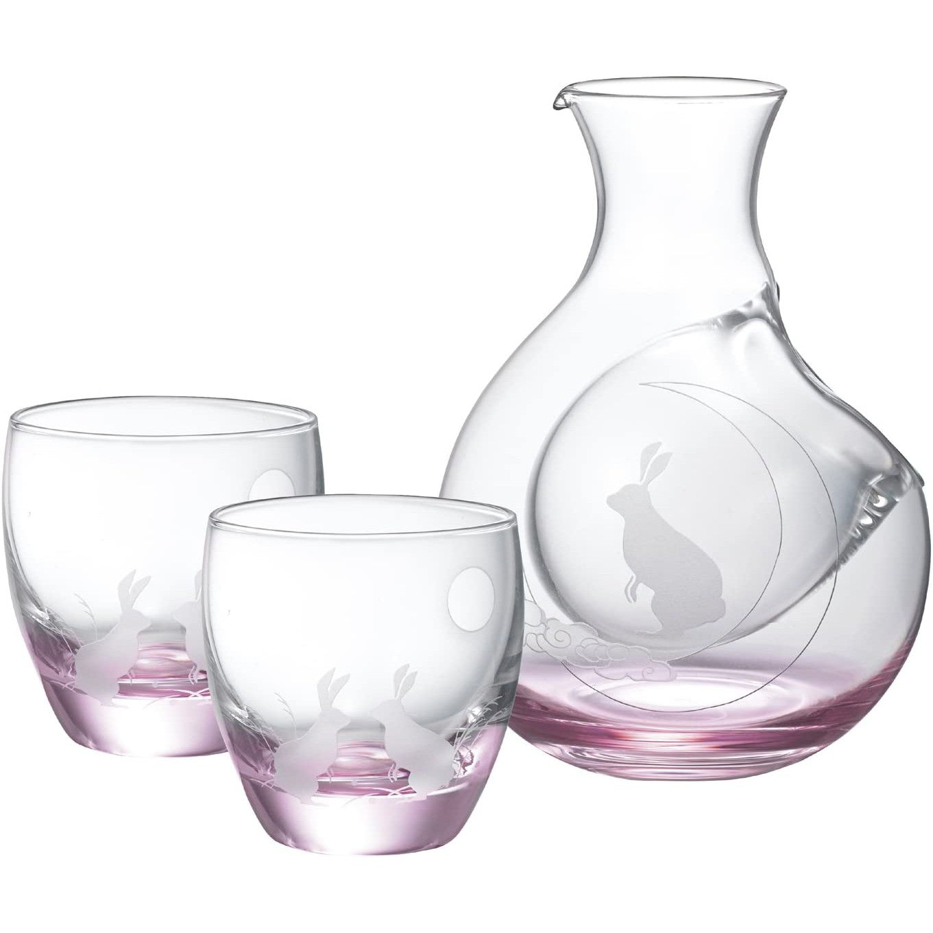 Cold Sake Glass Set Moon & Rabbit