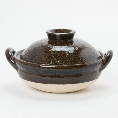NAGATANIEN IGA Donabe Clay Pot Small 20.5cm 1-2 People Brown 