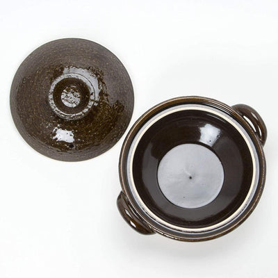 NAGATANIEN IGA Donabe Clay Pot Small 20.5cm 1-2 People Brown 