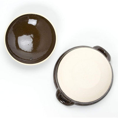 NAGATANIEN IGA Donabe Clay Pot Small 20.5cm 1-2 People Brown 