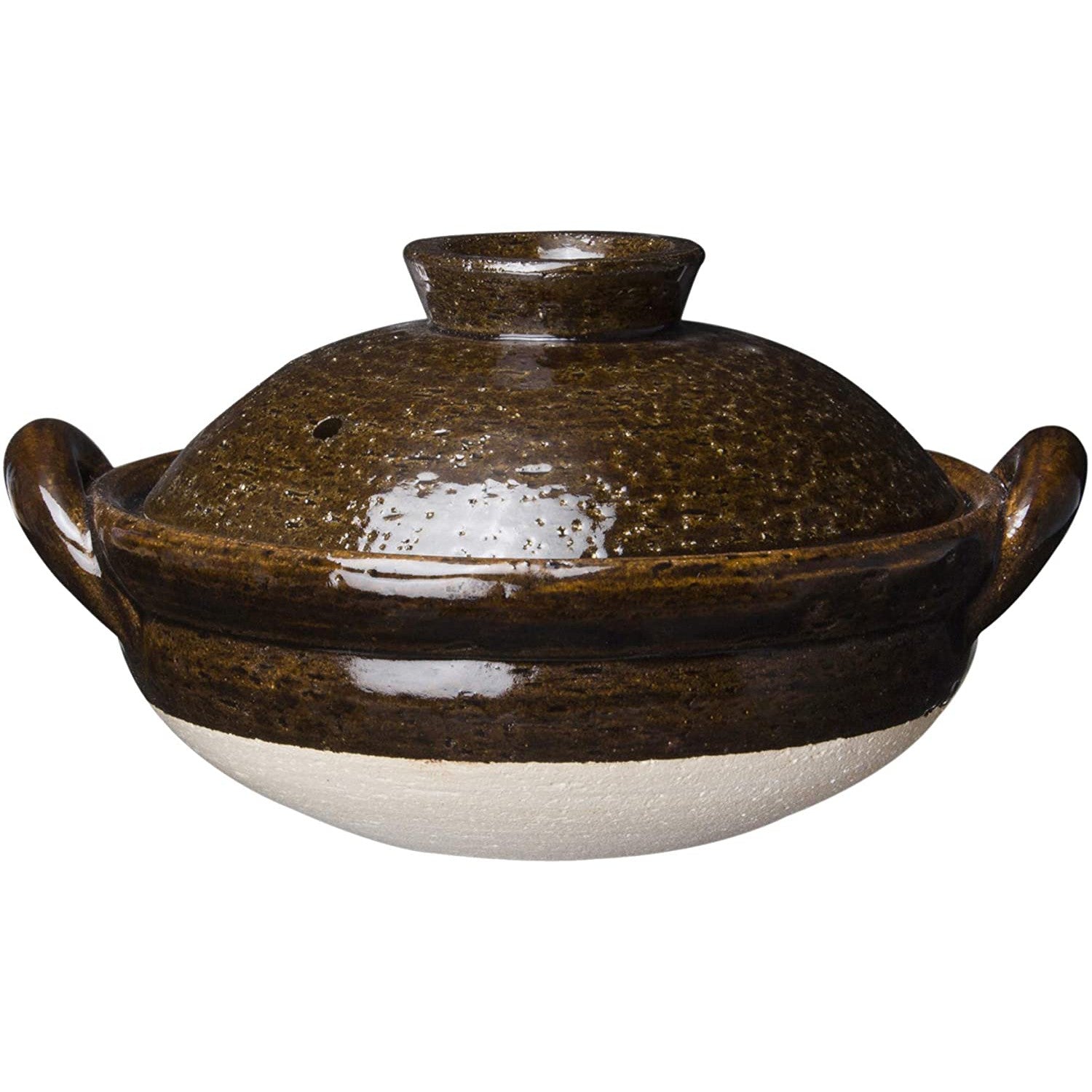 NAGATANIEN IGA Donabe Clay Pot Small 20.5cm 1-2 People Brown 