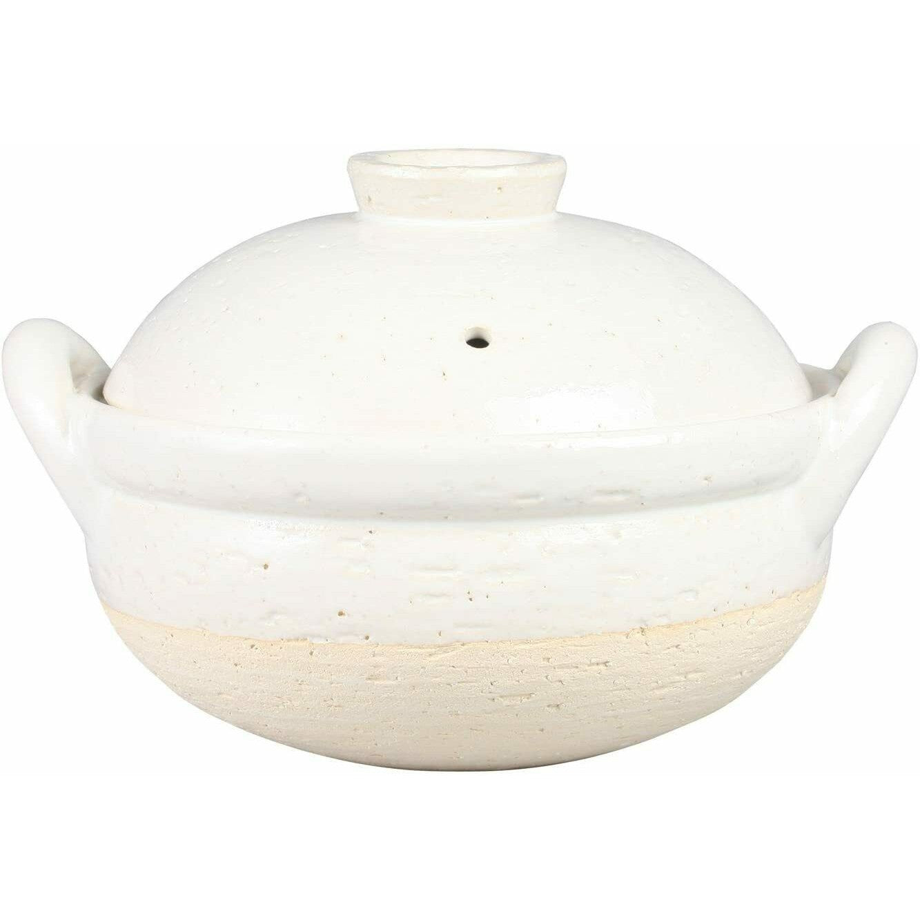 NAGATANIEN Steam Donabe 1-3 People 23.5cm White Clay Pot Earthenware