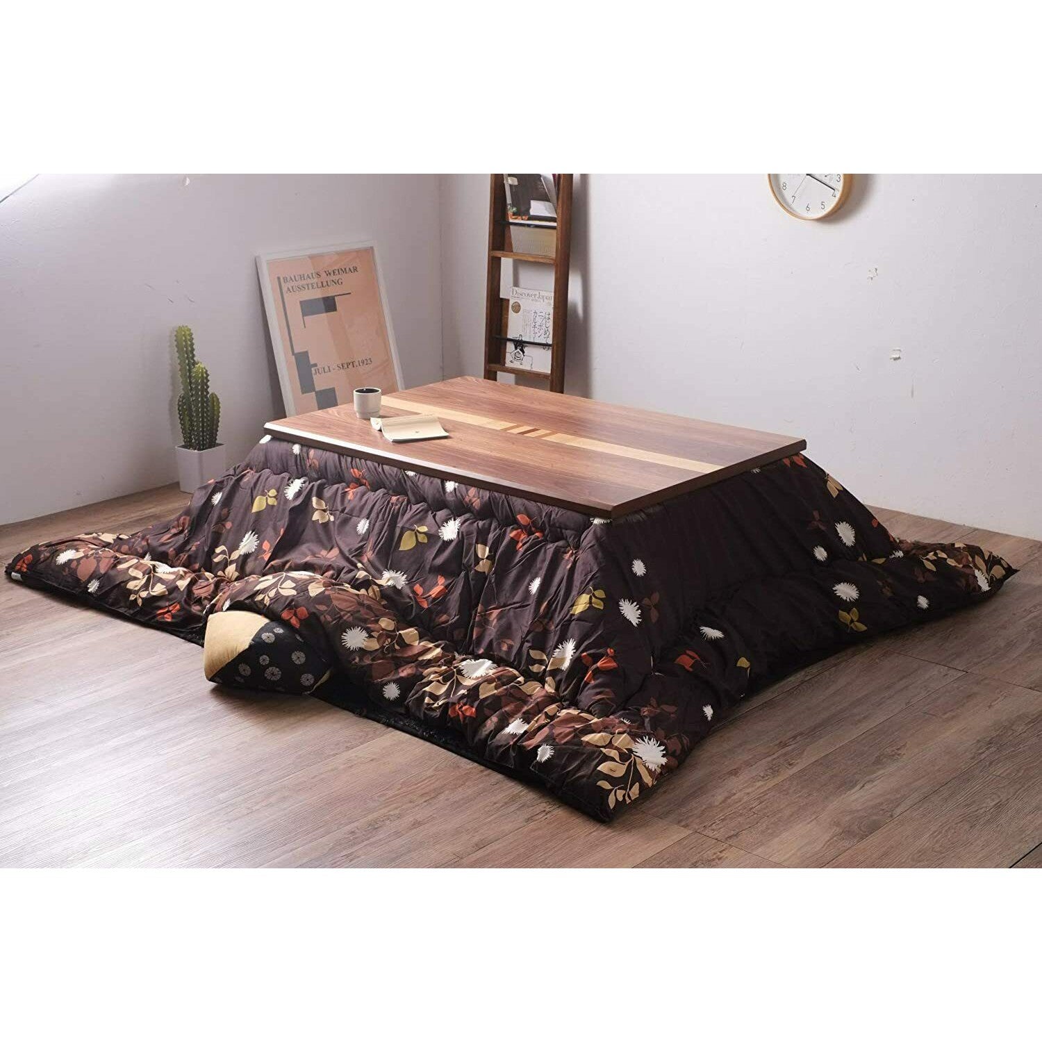 Wooden Kotatsu Table Foot Heater 120 x 80cm Rectangle