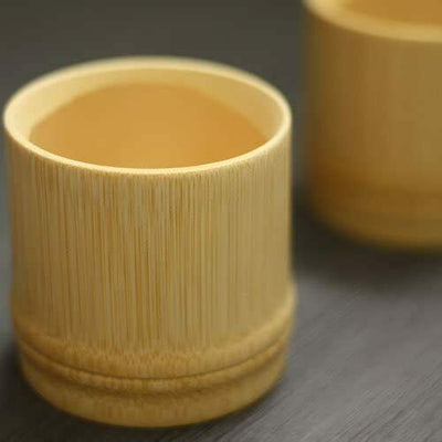 Set for 2 Bamboo Soba Plate/Cup/Chopsticks Set 