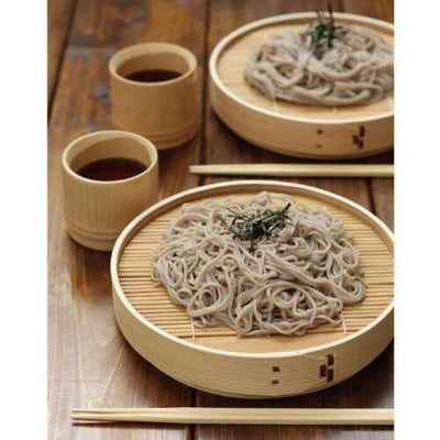 Set for 2 Bamboo Soba Plate/Cup/Chopsticks Set 