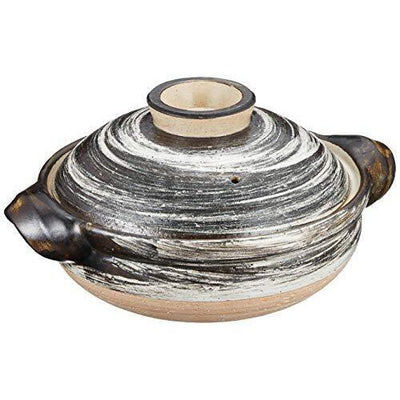 NAGATANIEN IGA Donabe 2-4 people 27cm Marble Clay Pot